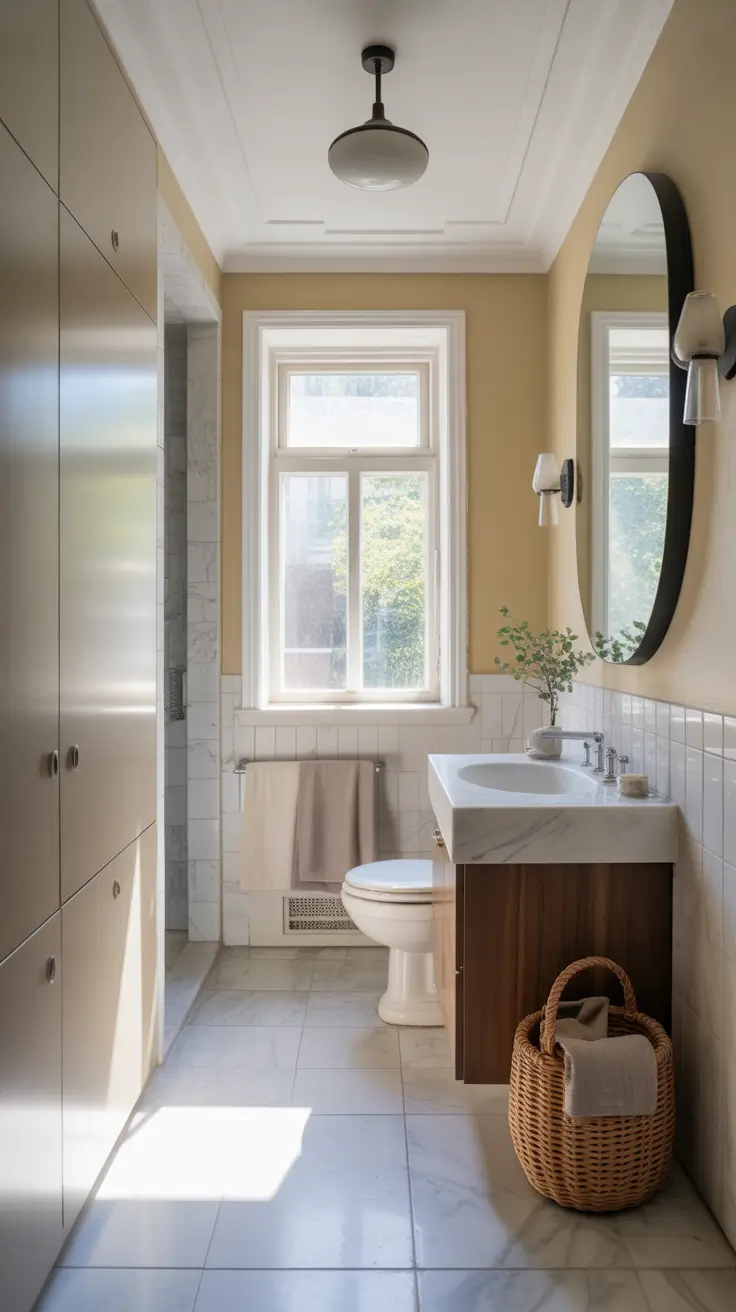 hallway remodel ideas 2026 compact workspace at end of corridor