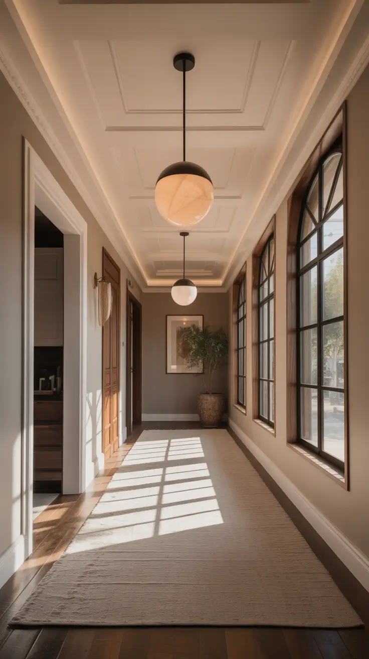 hallway remodel ideas 2026 upstairs hallway with traditional railing design