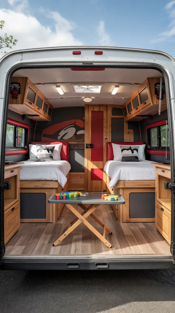 toy hauler remodel kids room inside a toy hauler garage