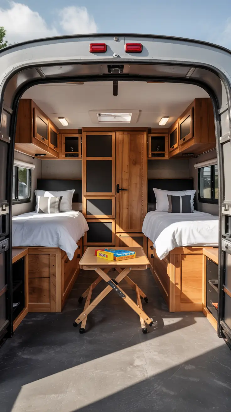 toy hauler remodel kids room inside a toy hauler garage