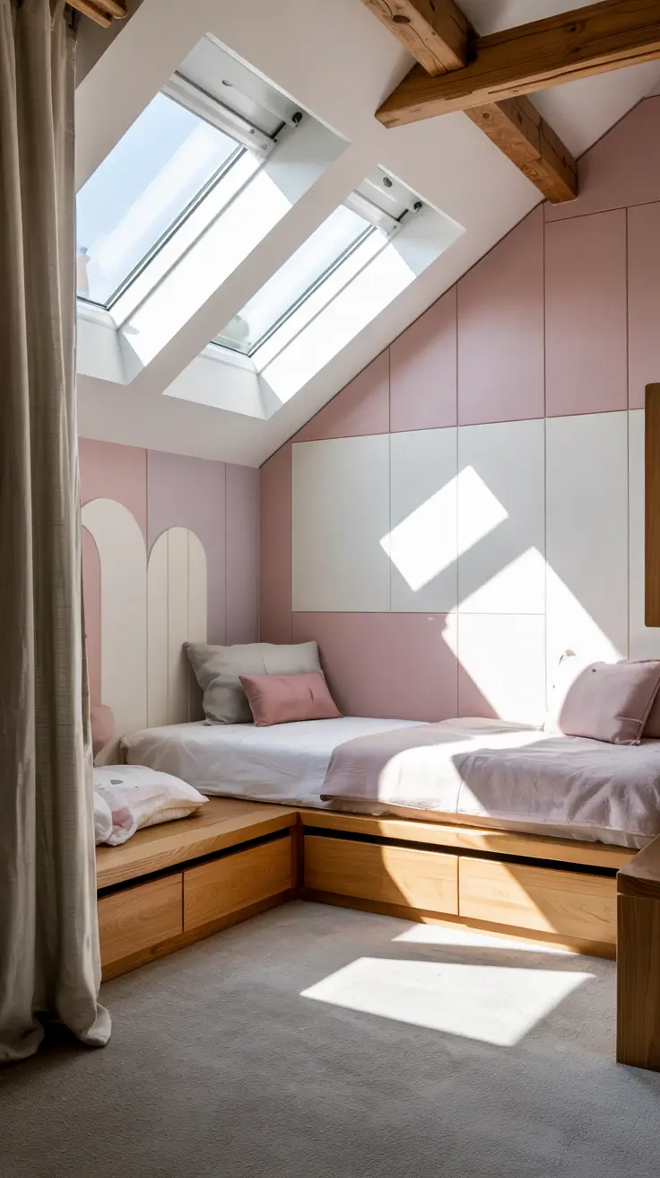 attic remodel kids room ideas with skylight magic