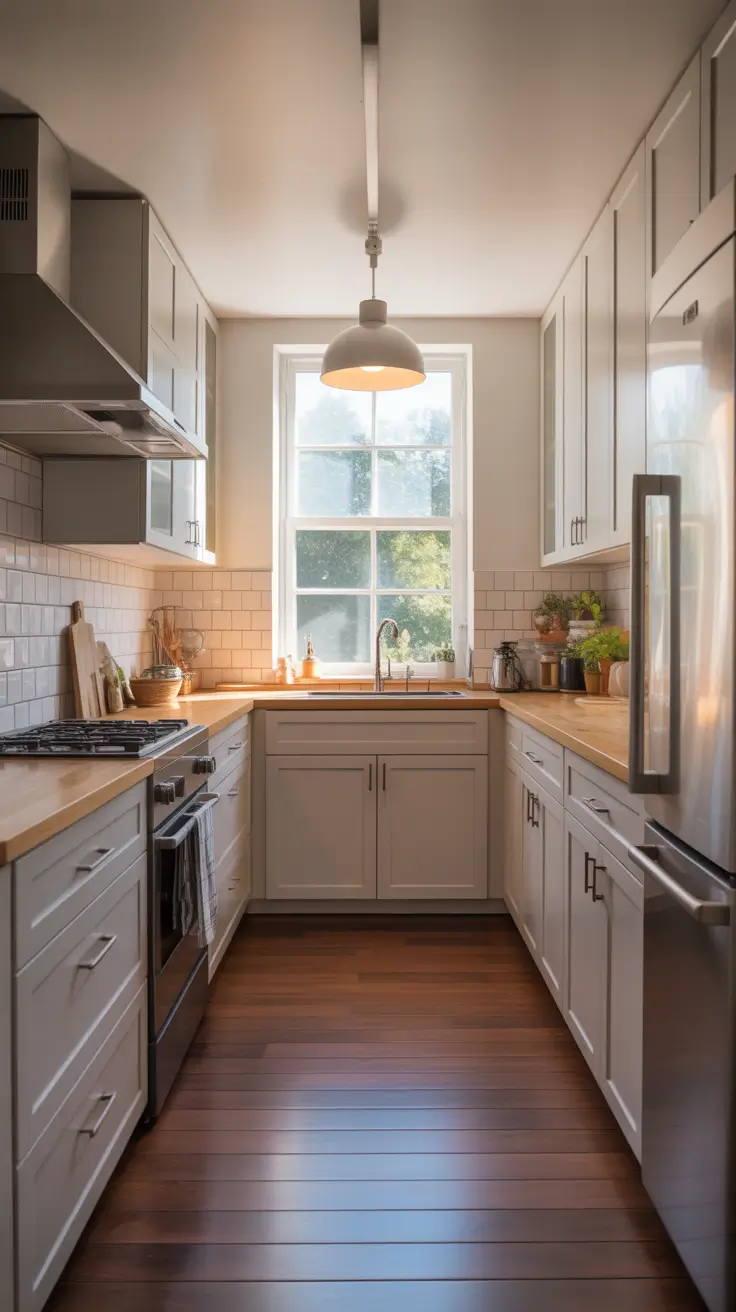 kitchen remodel ideas 2026 Kitchen Remodel Ideas Small Galley Layout With Classic Cream Cabinets