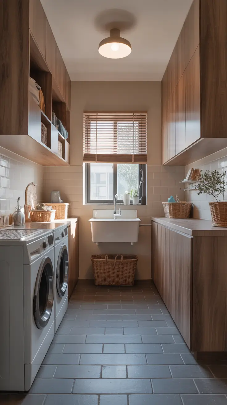 laundry room remodel ideas 2026 Small Laundry Room Remodel Ideas With Rustic Wood Cabinets