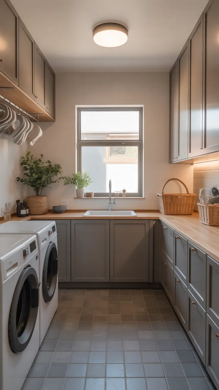 laundry room remodel ideas 2026 Small Laundry Room Remodel Ideas With Rustic Wood Cabinets