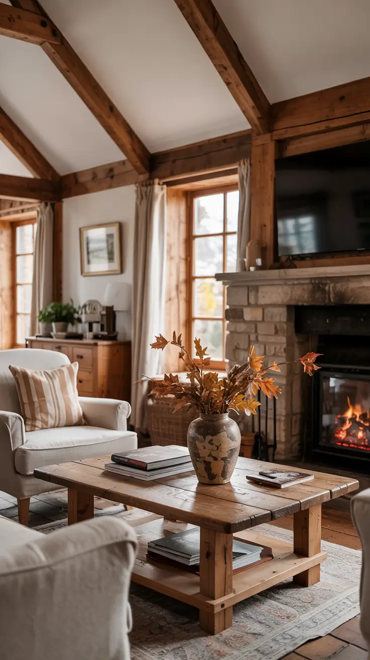 Living Room Tv Wall Ideas Cottage Style With Rustic Character