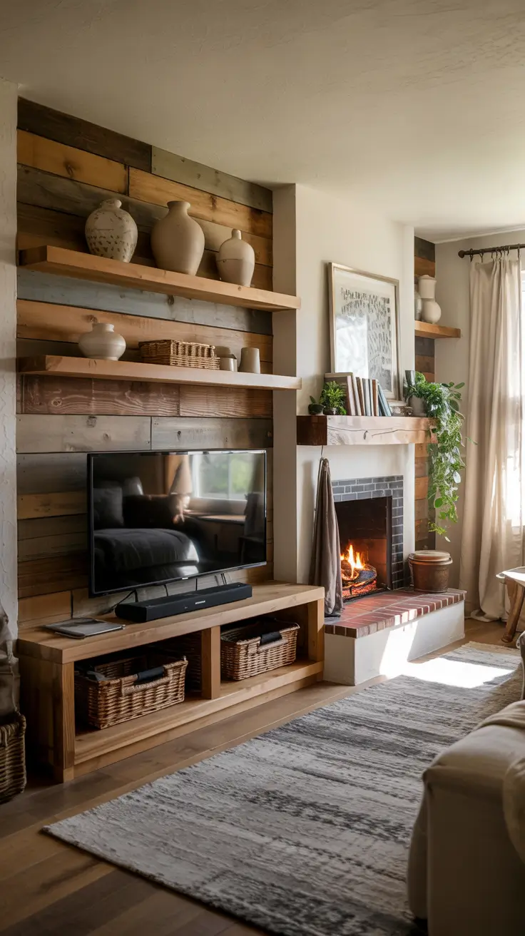 Living Room Tv Wall Ideas Diy Projects And Fire Places Diy Fireplace