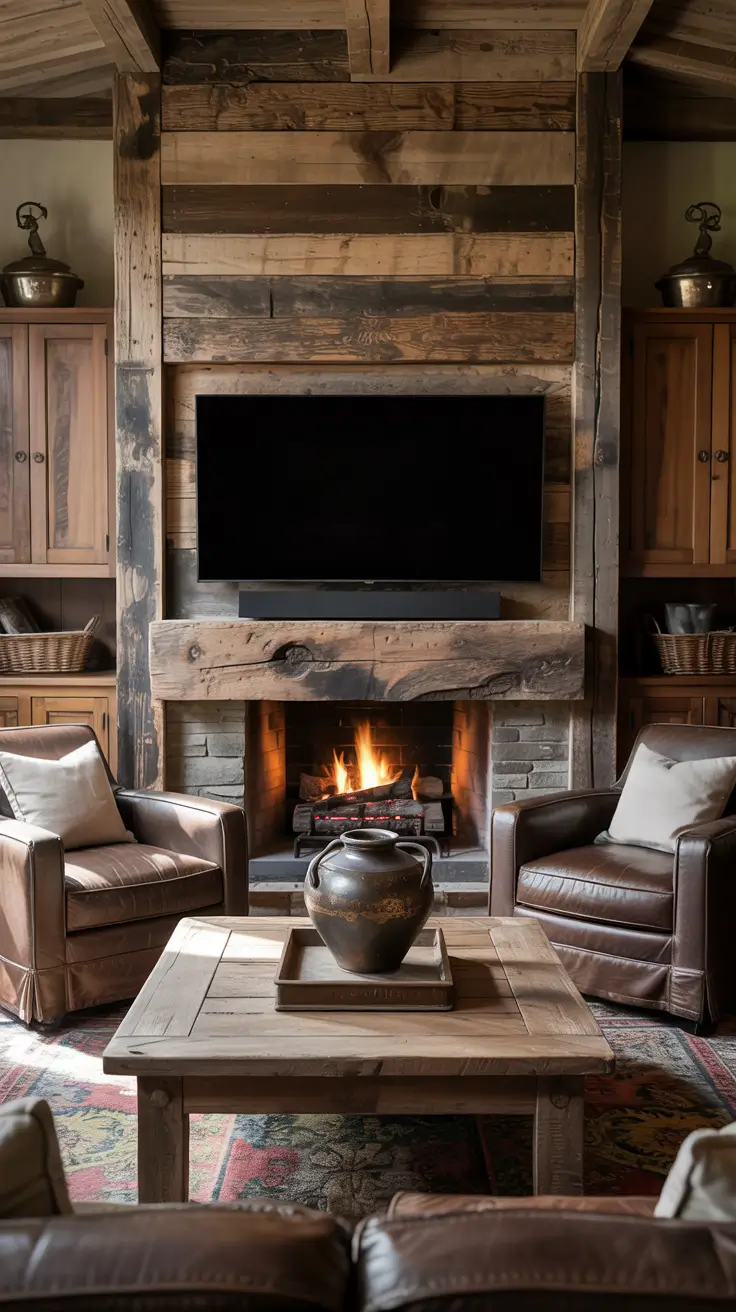 Living Room Tv Wall Ideas Rustic Charm For Country And Cottage Homes