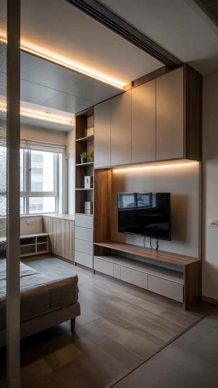 Living Room Tv Wall Ideas Contemporary Minimal With Statement Lighting