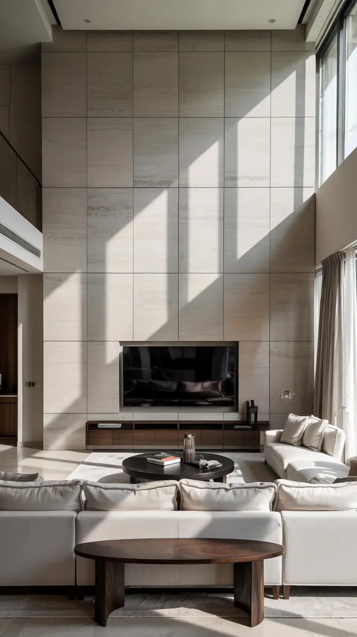 Living Room Tv Wall Ideas Double Height Walls With Architectural Impact