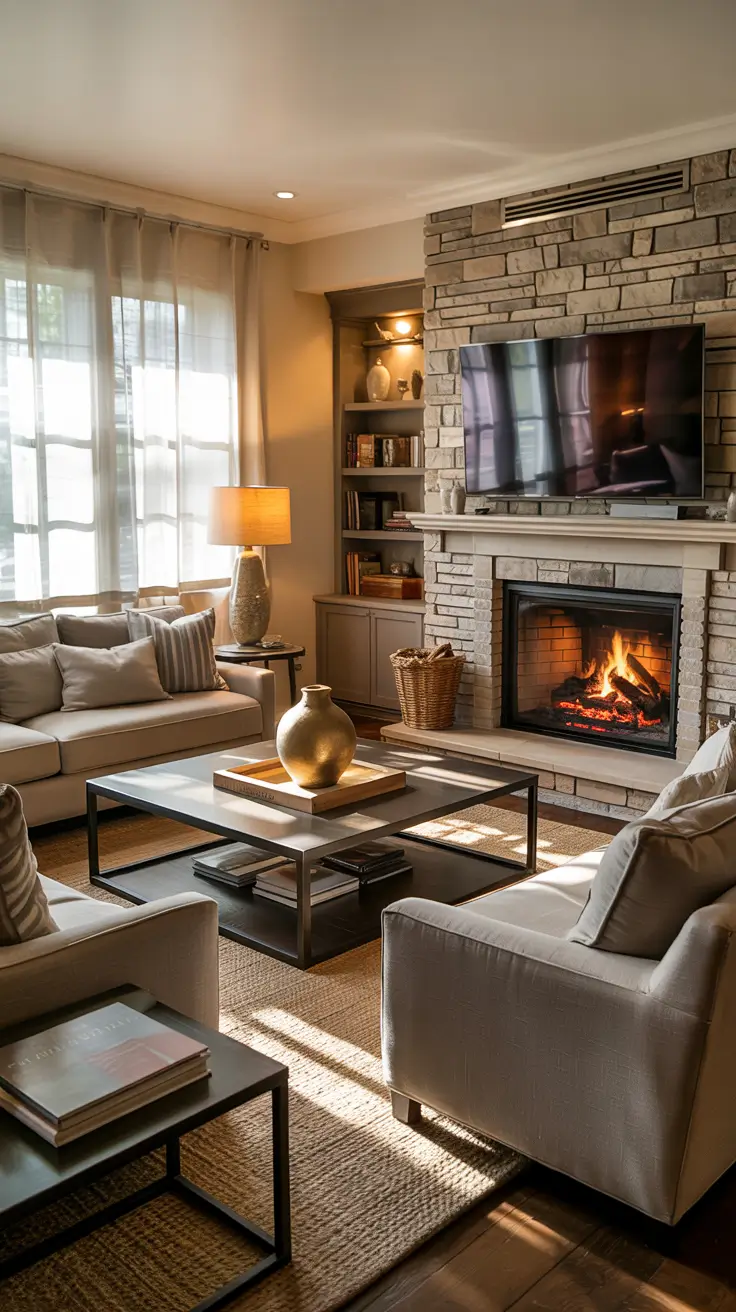 Living Room Tv Wall Ideas Rich Wood Panel Feature Walls