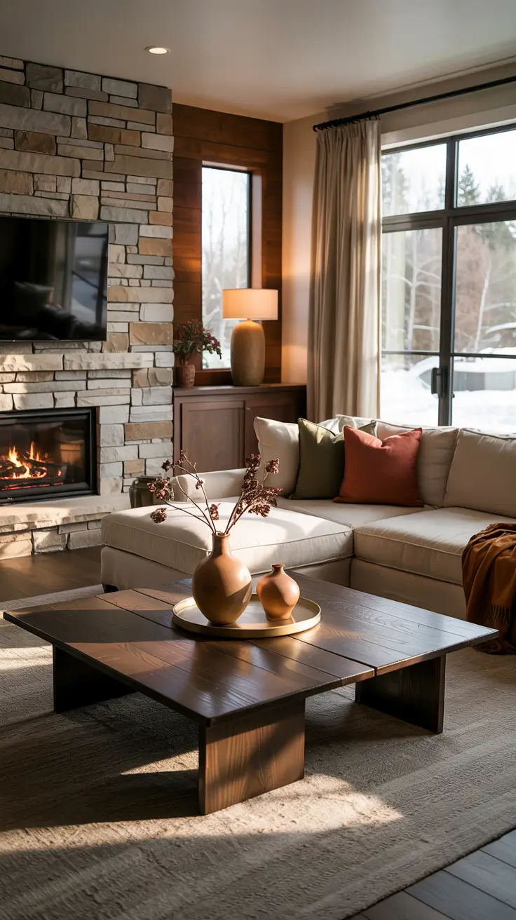 Living Room Tv Wall Ideas Rich Wood Panel Feature Walls