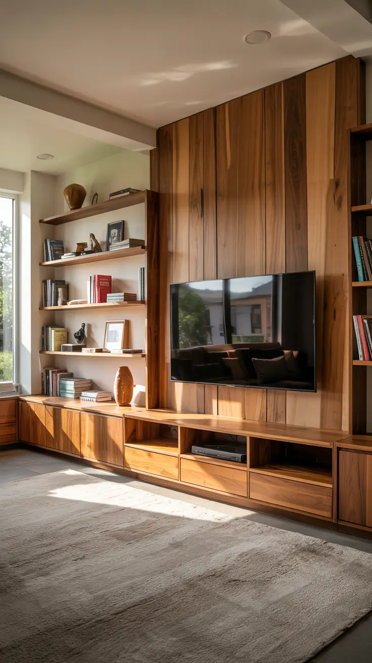 Living Room Tv Wall Ideas Wood Panel For Warm Contemporary Spaces