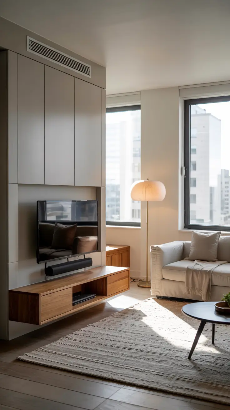 Living Room Tv Wall Ideas Apartment Solutions For Small Space Living