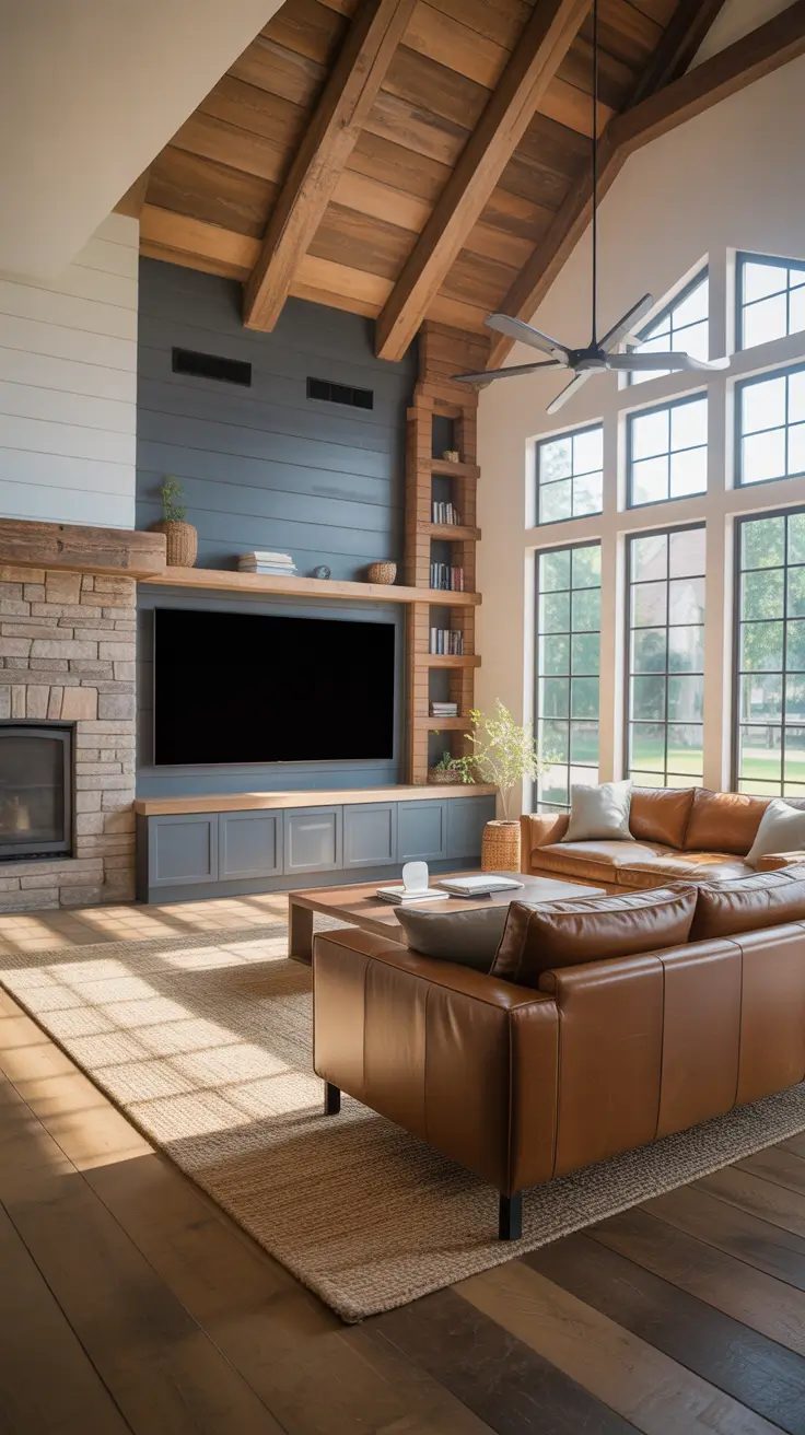 luxury living room ideas 2026 TV Unit Ideas Living Room Modern Luxury Farmhouse With Rustic Charm