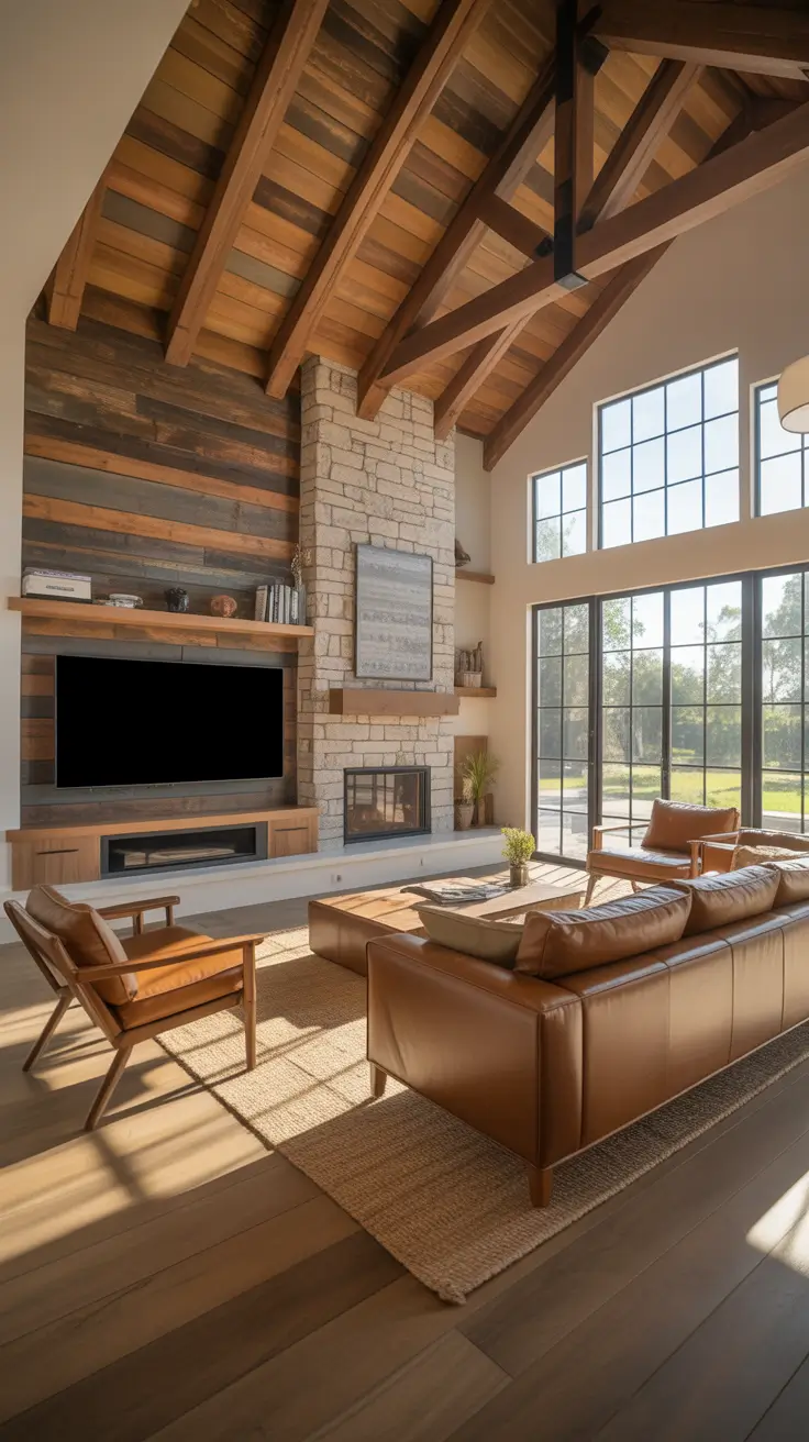 luxury living room ideas 2026 TV Unit Ideas Living Room Modern Luxury Farmhouse With Rustic Charm