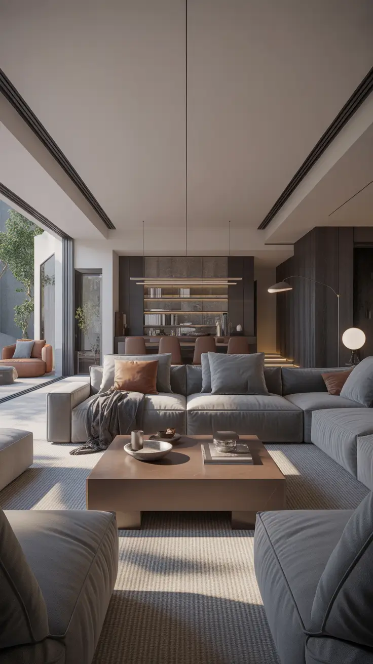 luxury living room ideas 2026 Classy Modern Living Room Concepts With Grey And Brown Accents