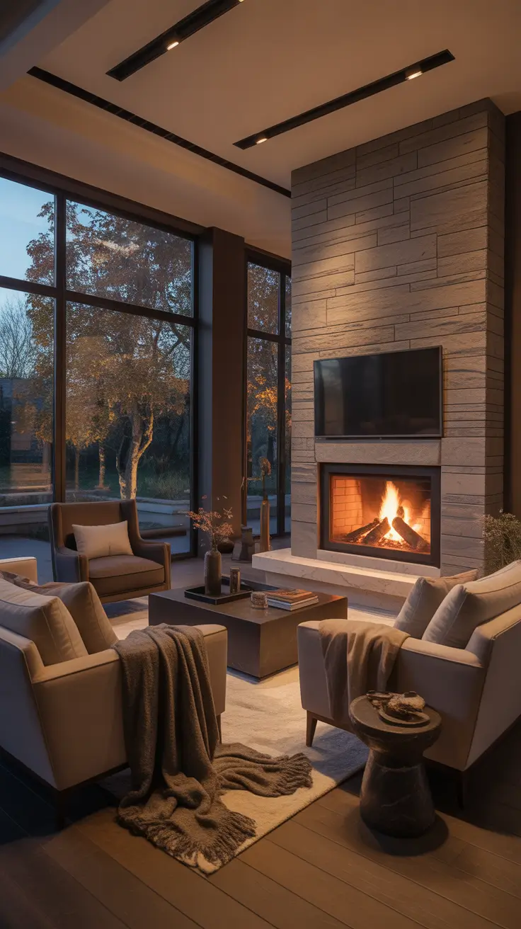 luxury living room ideas 2026 Refined Fireplace Luxury Living Room Ideas With Timeless Warmth