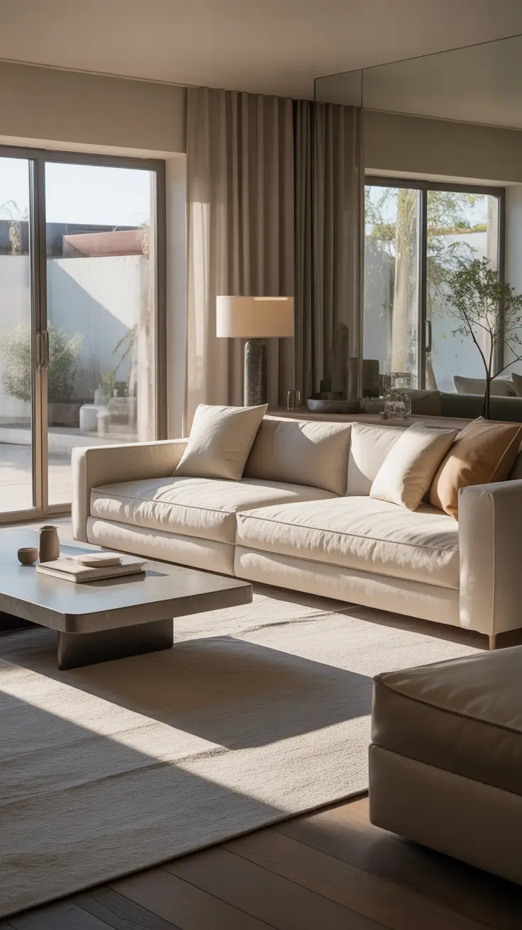 luxury living room ideas 2026 Soft Contemporary Minimal Luxury Living Room Ideas With Natural Light Focus