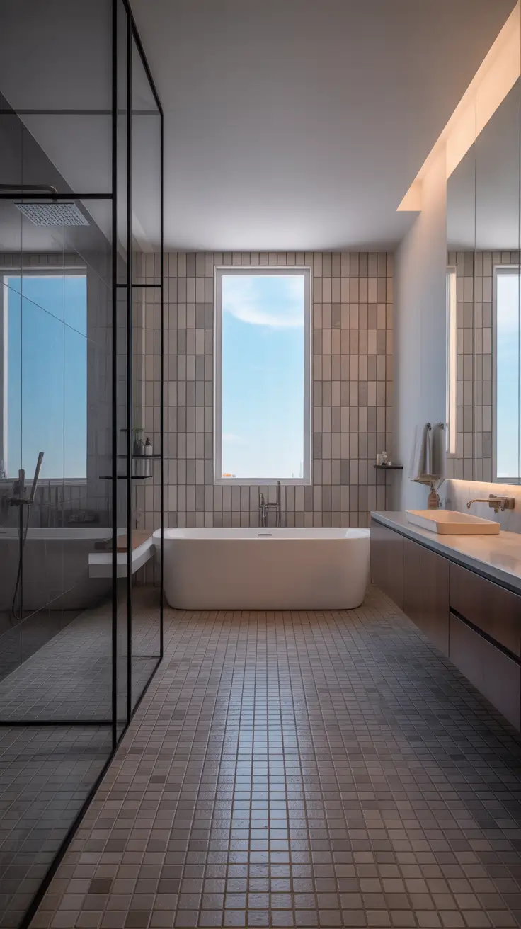 master bathroom ideas 2026 Floor To Ceiling Tile Statements In Master Bathrooms Luxury Modern