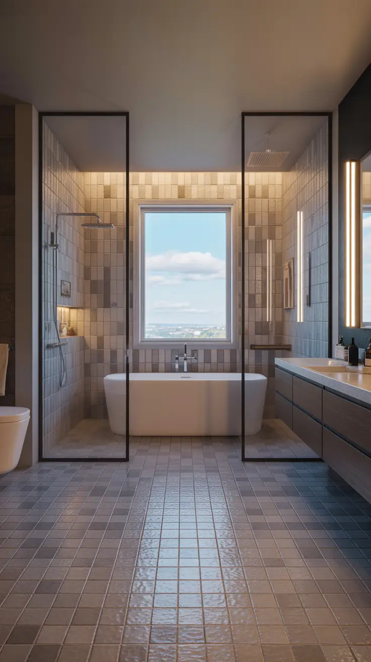 master bathroom ideas 2026 Floor To Ceiling Tile Statements In Master Bathrooms Luxury Modern