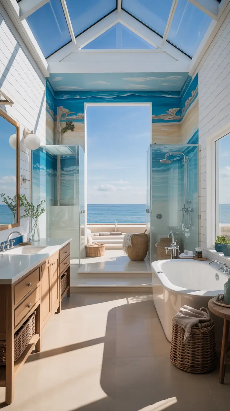 master bathroom ideas 2026 Coastal-Inspired Master Bathrooms Decorations With Panoramic Views