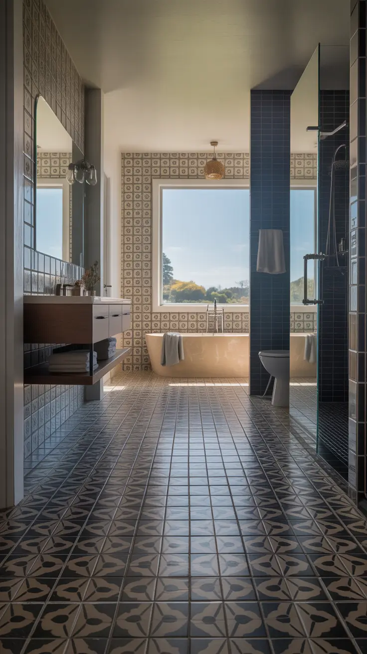 master bathroom ideas 2026 Statement Patterned Tile Transforming Master Bathrooms Decorations