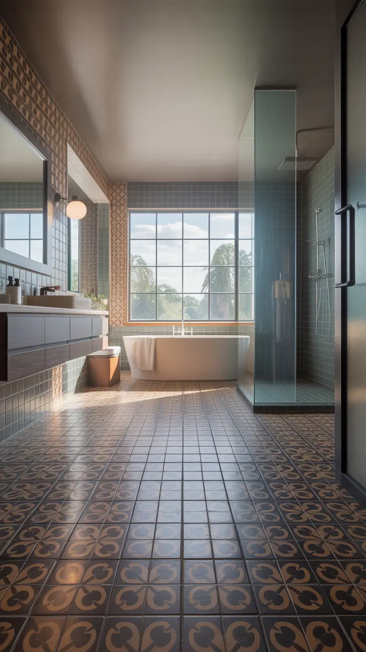 master bathroom ideas 2026 Statement Patterned Tile Transforming Master Bathrooms Decorations