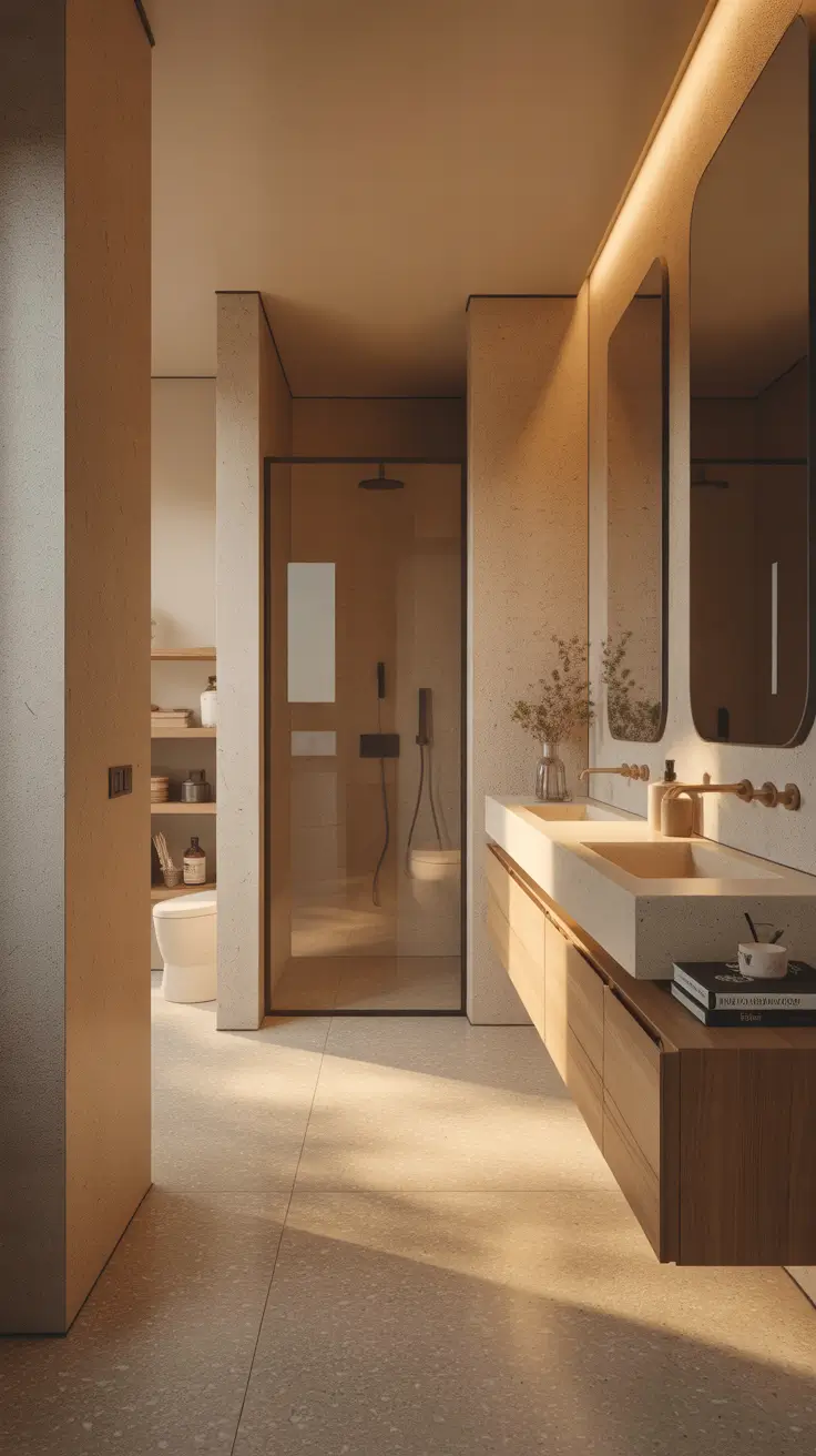 master bathroom ideas 2026 Warm Minimalism Taking Over Master Bathrooms In 2026