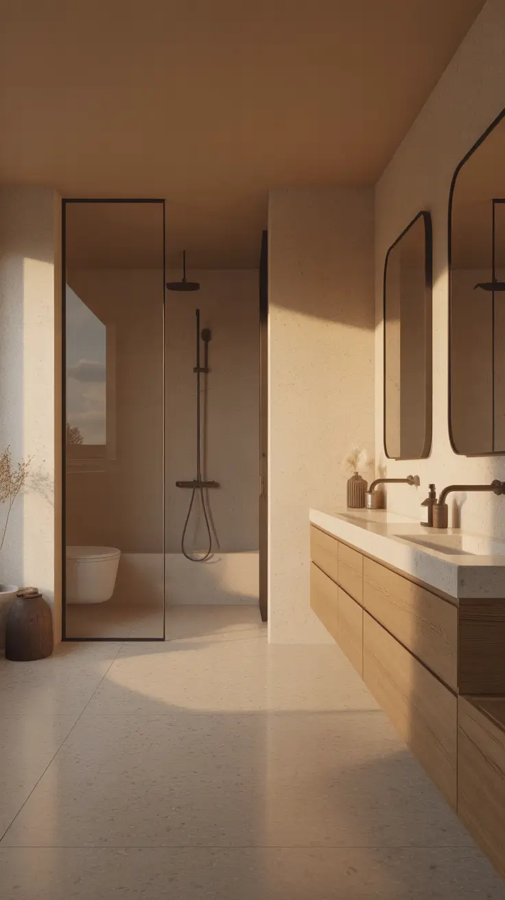 master bathroom ideas 2026 Warm Minimalism Taking Over Master Bathrooms In 2026
