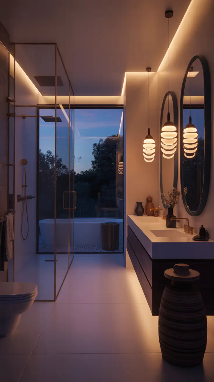 master bathroom ideas 2026 Elevated Master Bathrooms Decorations With Artistic Lighting