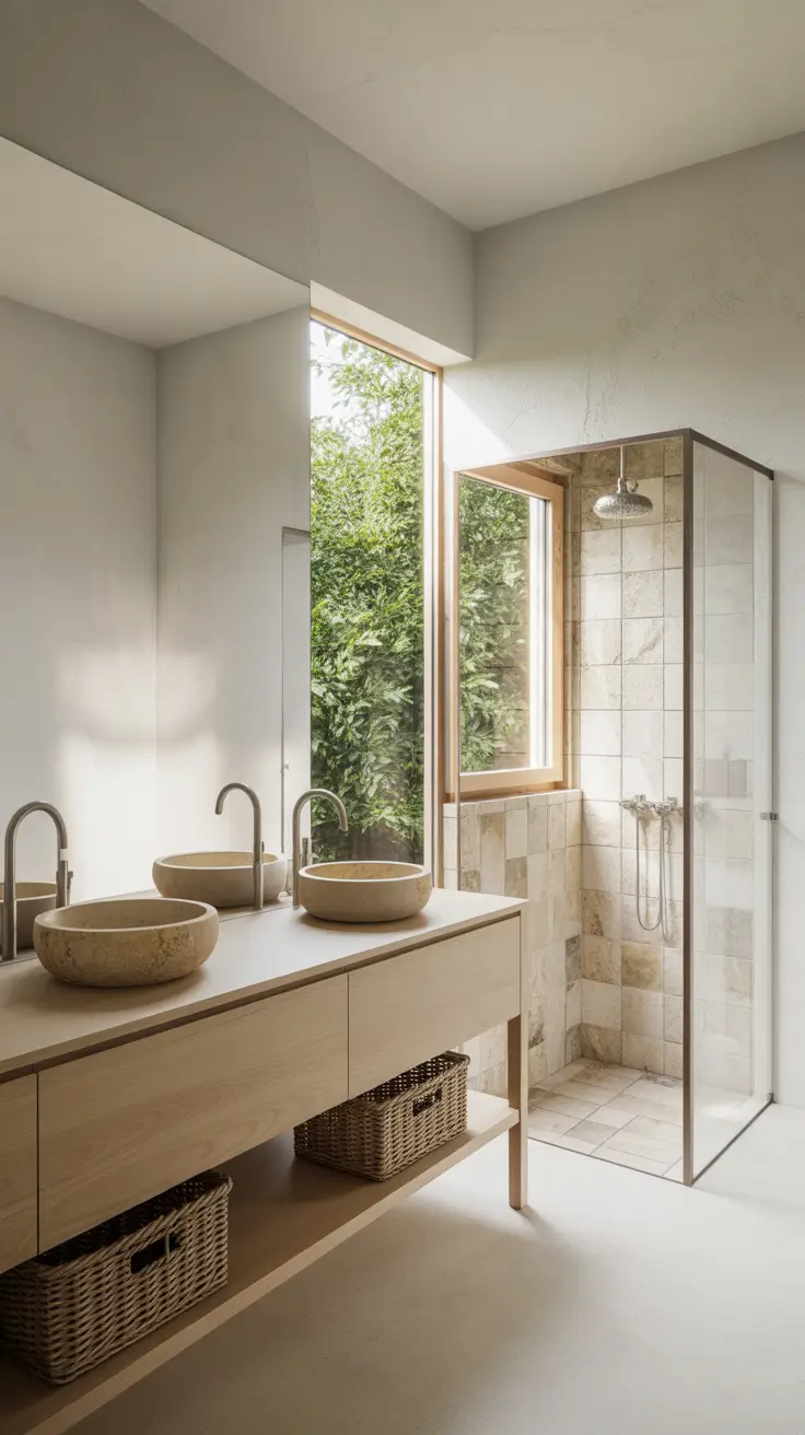 master bathroom ideas 2026 Nature Inspired Master Bathrooms With Organic Textures