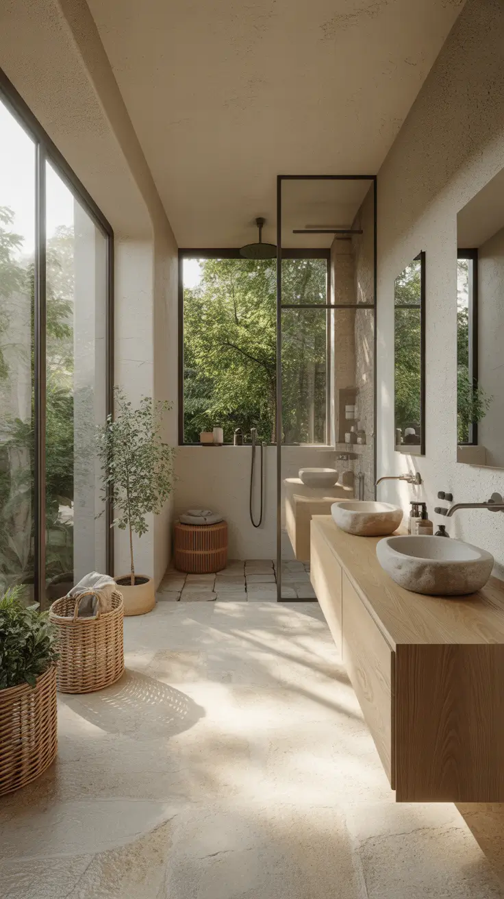 master bathroom ideas 2026 Nature Inspired Master Bathrooms With Organic Textures