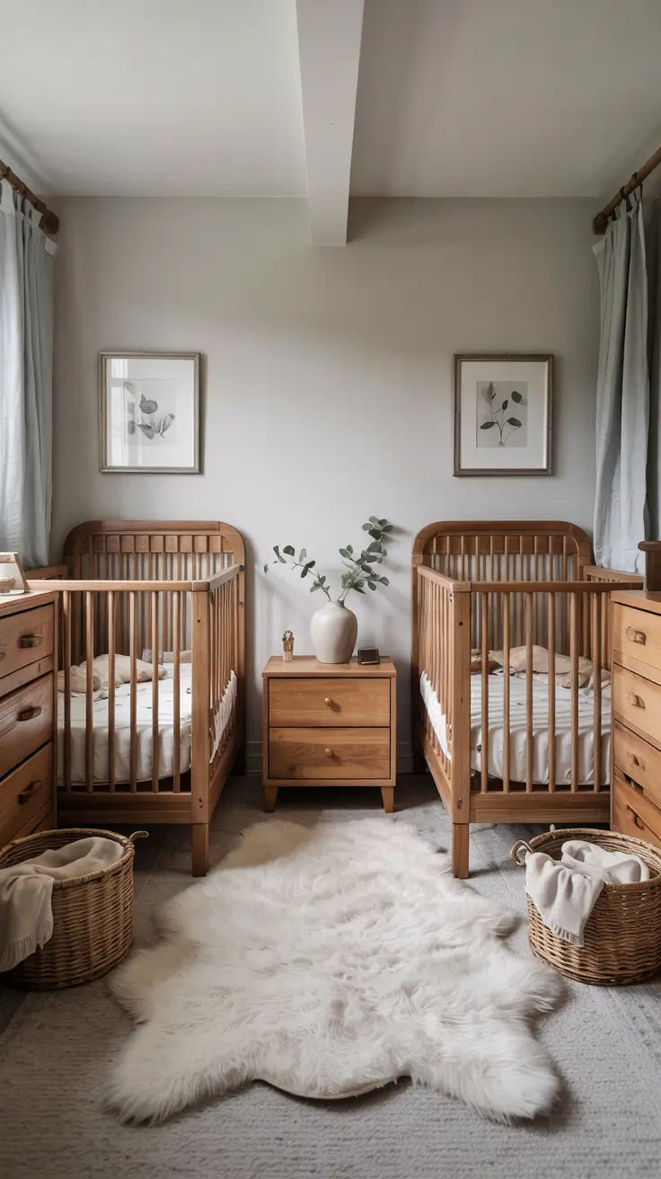nursery ideas 2026 Twin Nursery Ideas Neutral With Matching Cribs