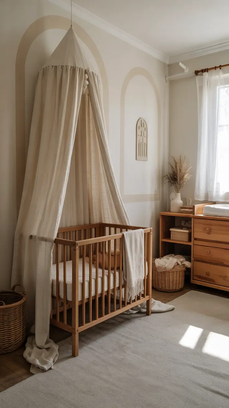 nursery ideas 2026 Minimal Arch Wall Nursery Ideas Modern And Warm