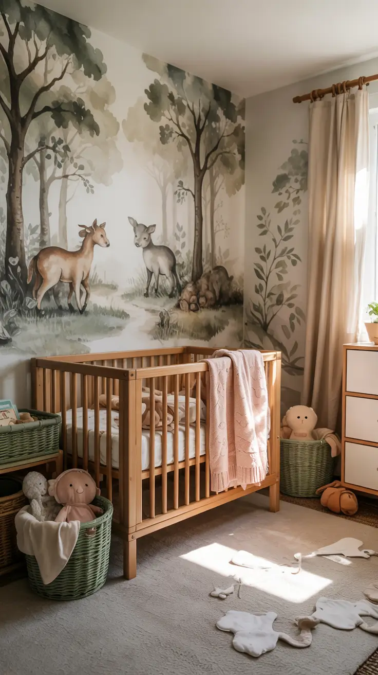 nursery ideas 2026 Woodland Nursery Ideas With Storybook Mural