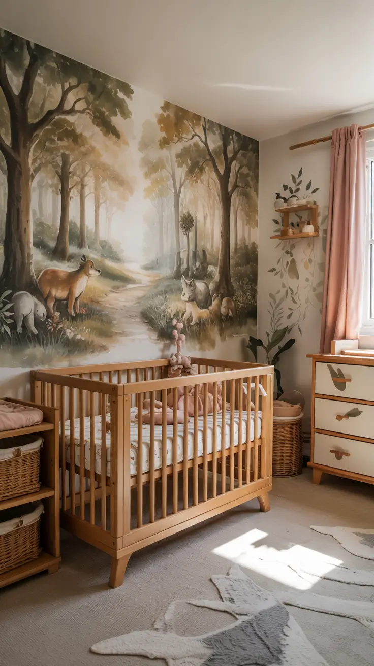 nursery ideas 2026 Woodland Nursery Ideas With Storybook Mural