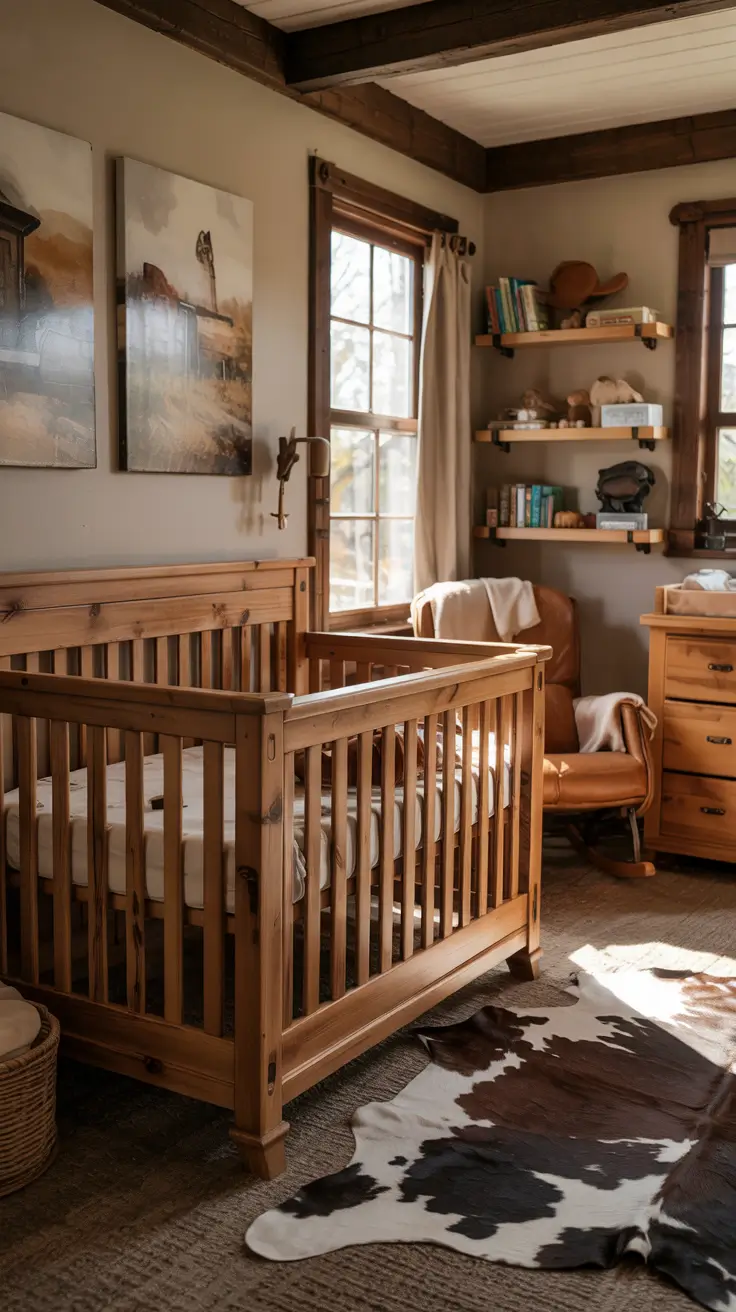 nursery ideas 2026 Rustic Western Nursery Ideas With Warm Wood Tones