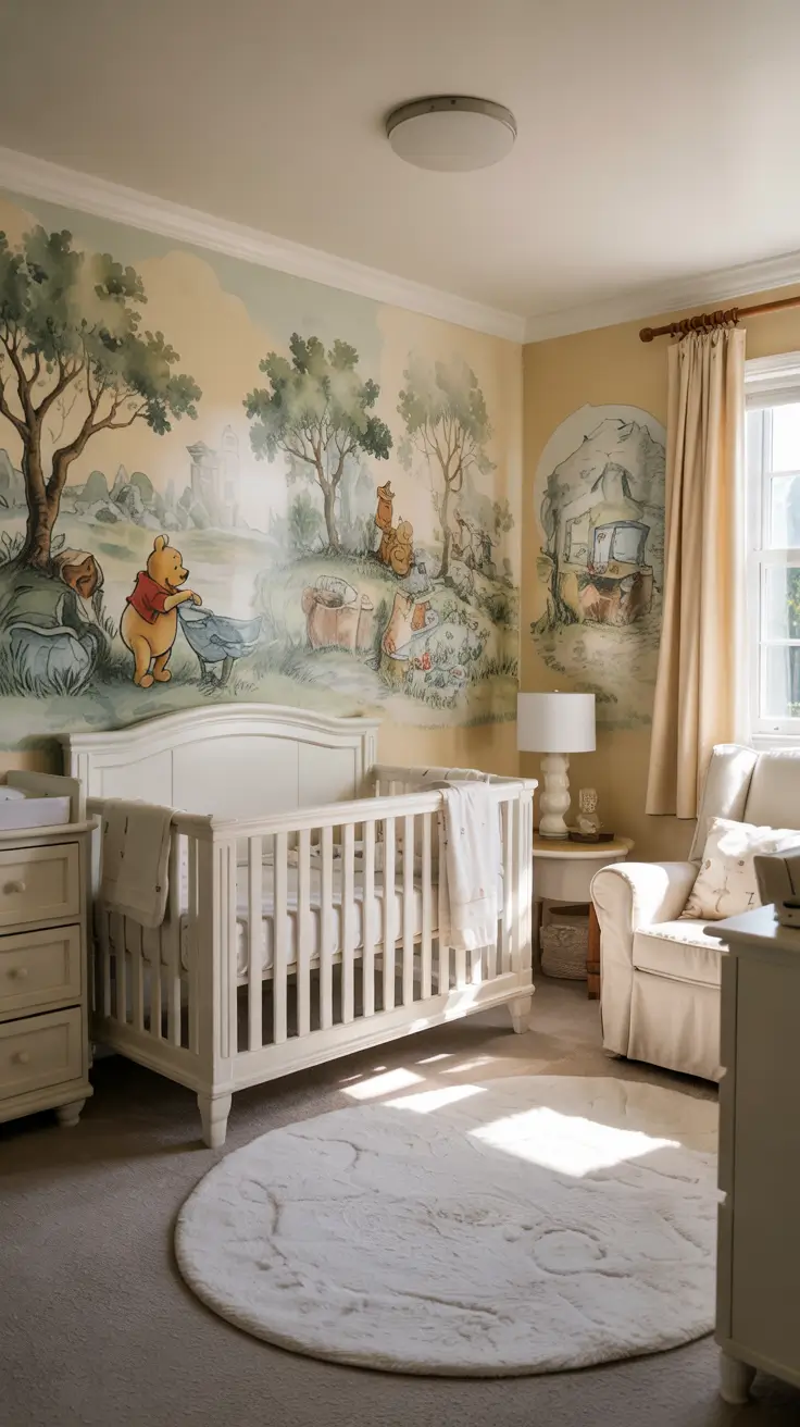 nursery ideas 2026 Storybook Character Nursery Ideas With Whimsical Murals