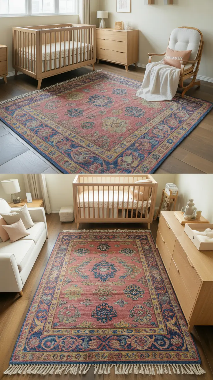 nursery remodel ideas 2026 12 — Nursery Remodel Ideas With A Statement Rug That Anchors The Room