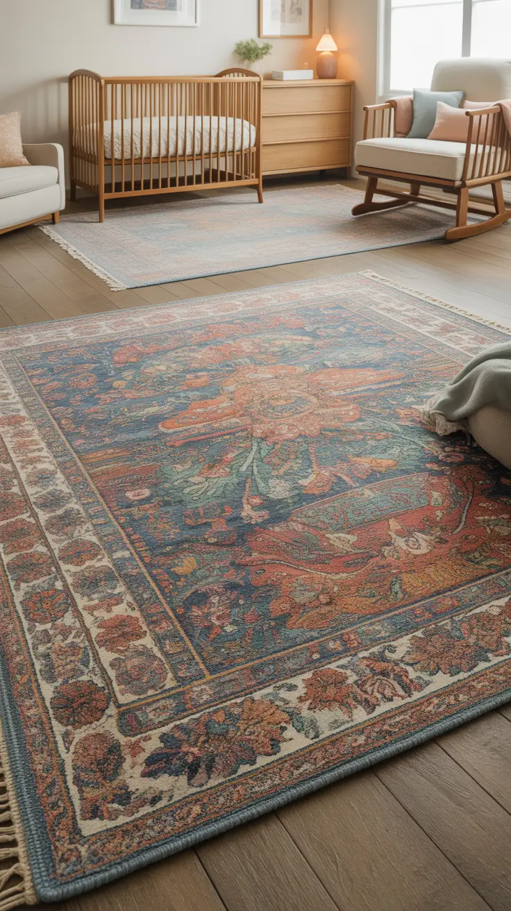 nursery remodel ideas 2026 12 — Nursery Remodel Ideas With A Statement Rug That Anchors The Room