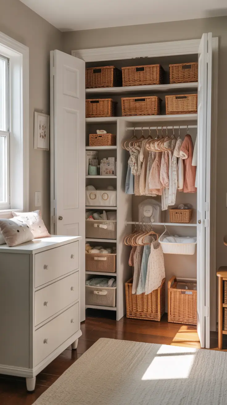 nursery remodel ideas 2026 19 — Nursery Remodel Ideas With A Closet Layout That Keeps Everything Visible