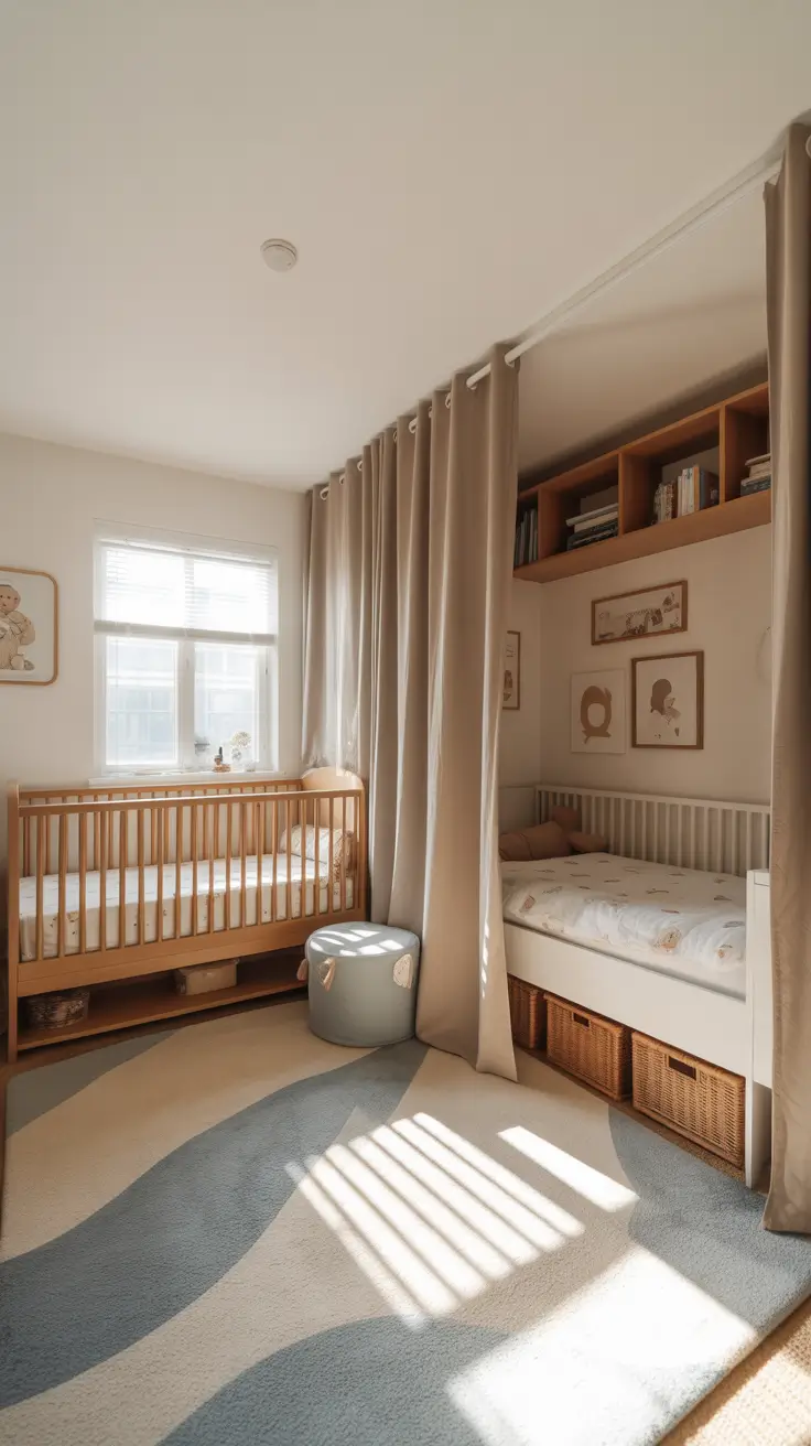 nursery remodel ideas 2026 25 — Nursery Remodel Ideas With A Shared Room Layout That Feels Cozy And Organized