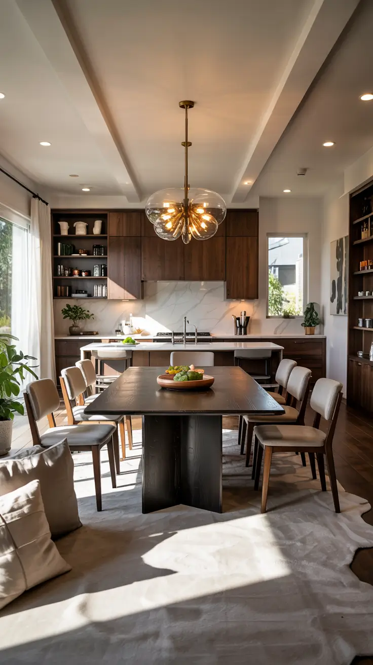 open kitchen remodel ideas 2026 Dining Living Room Remodeling Connected Through Open Concept Design