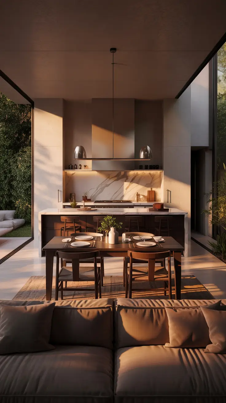 open kitchen remodel ideas 2026 Dining Living Room Remodeling Connected Through Open Concept Design