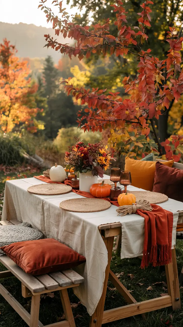 outdoor dinner parties fall decor Outdoor Dinner Parties Fall Decor With Seasonal Touches