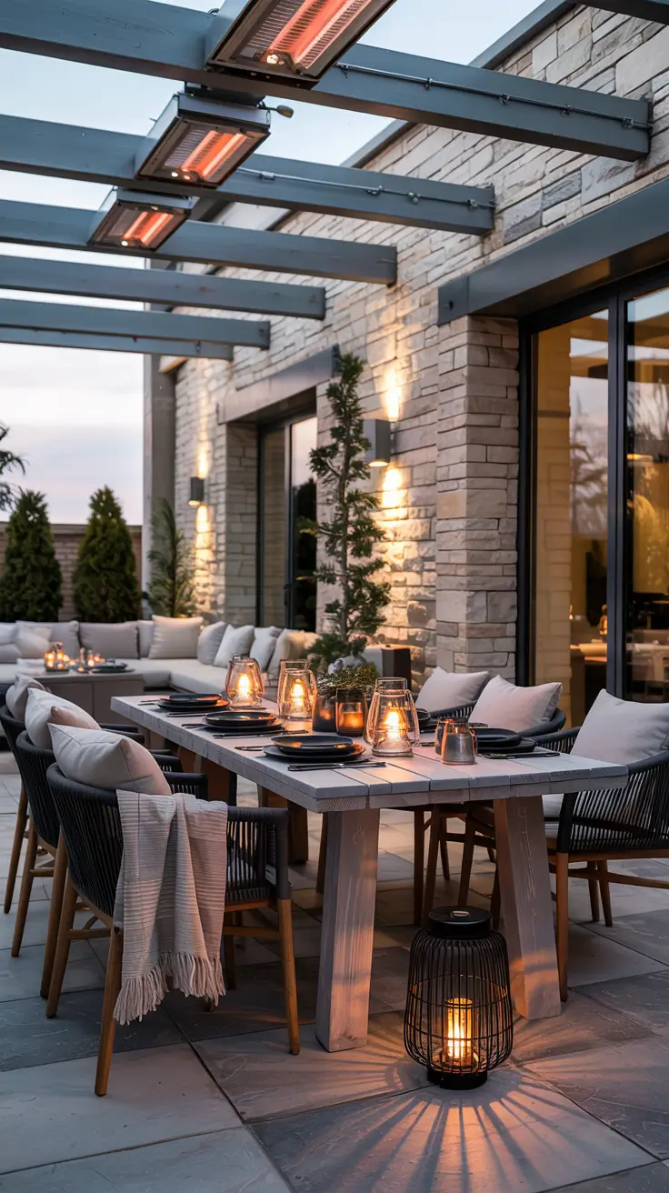 outdoor dinner parties cozy Cozy Outdoor Dinner Parties Setup For Cooler Evenings