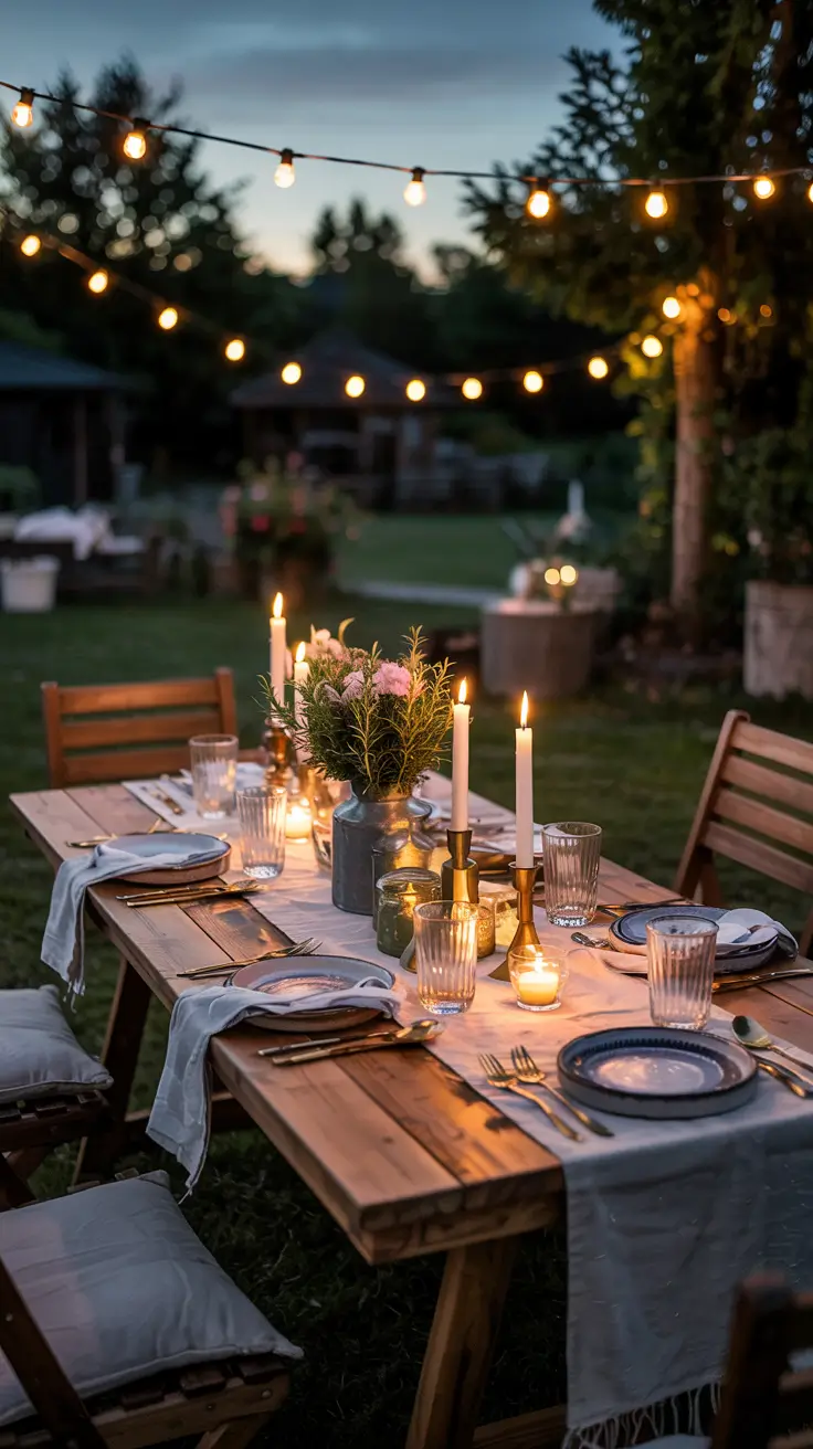 ideas summer nights table settings Ideas Summer Nights Table Settings For Outdoor Dinner Parties