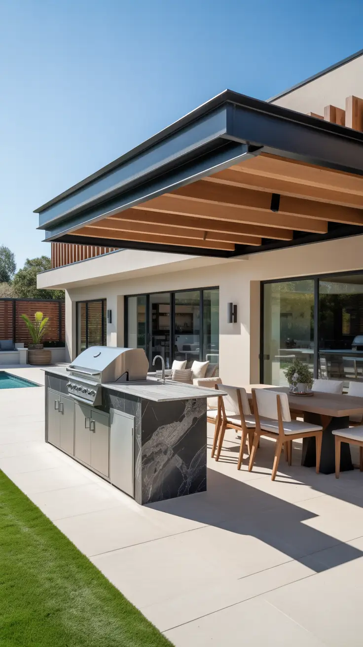 outdoor grill area ideas 2026 18 — Covered Patio Barbecue Design For Elevated Grilling Experiences