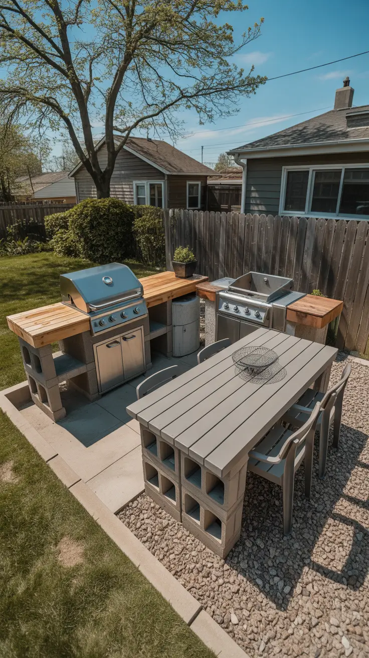 outdoor grill area ideas 2026 23 — Compact DIY Grill Station For Cozy Neighborhood Backyards