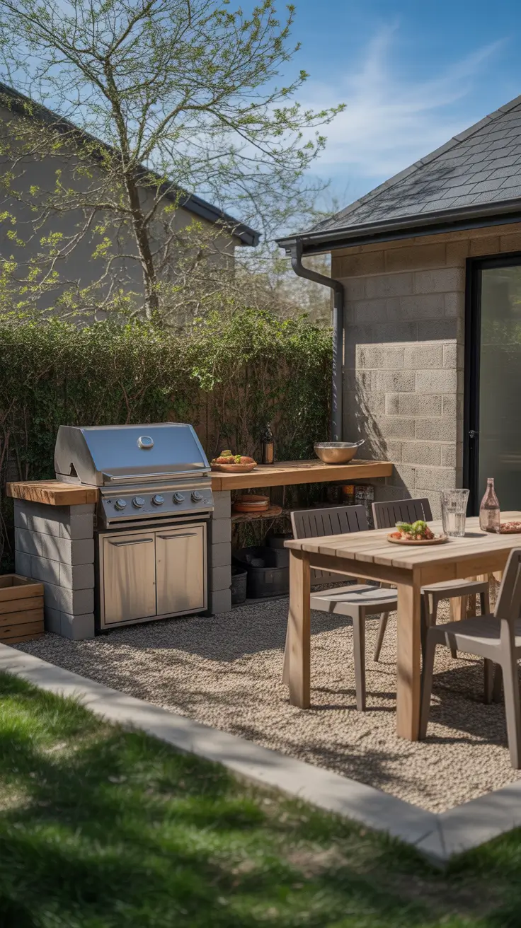 outdoor grill area ideas 2026 23 — Compact DIY Grill Station For Cozy Neighborhood Backyards